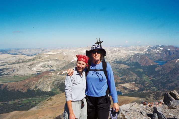 Mary Jo nad Kathy on the ridge