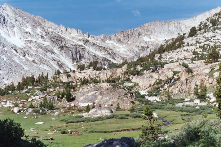 The view towards the south ridge of Mt. Conness