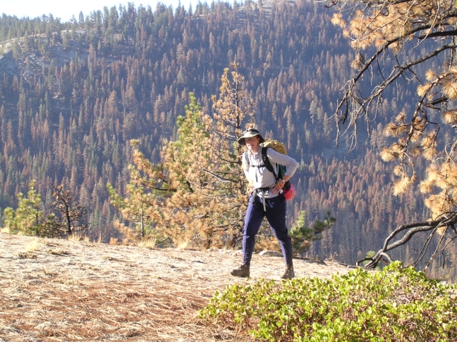 Mary Jo hiking above
Illiouette Creek